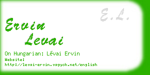 ervin levai business card