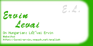 ervin levai business card